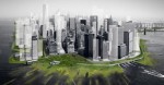 By 2080, New York City could be fortified with a belt of steel--or ringed with wetlands, as in this architect’s vision.