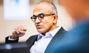 Satya Nadella. Photograph: Microsoft/Reuters